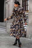Floral Flounce Sleeve Tiered Dress - Trendsi