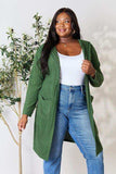 Basic Bae Full Size Ribbed Open Front Long Sleeve Cardigan - Trendsi - Flyclothing LLC