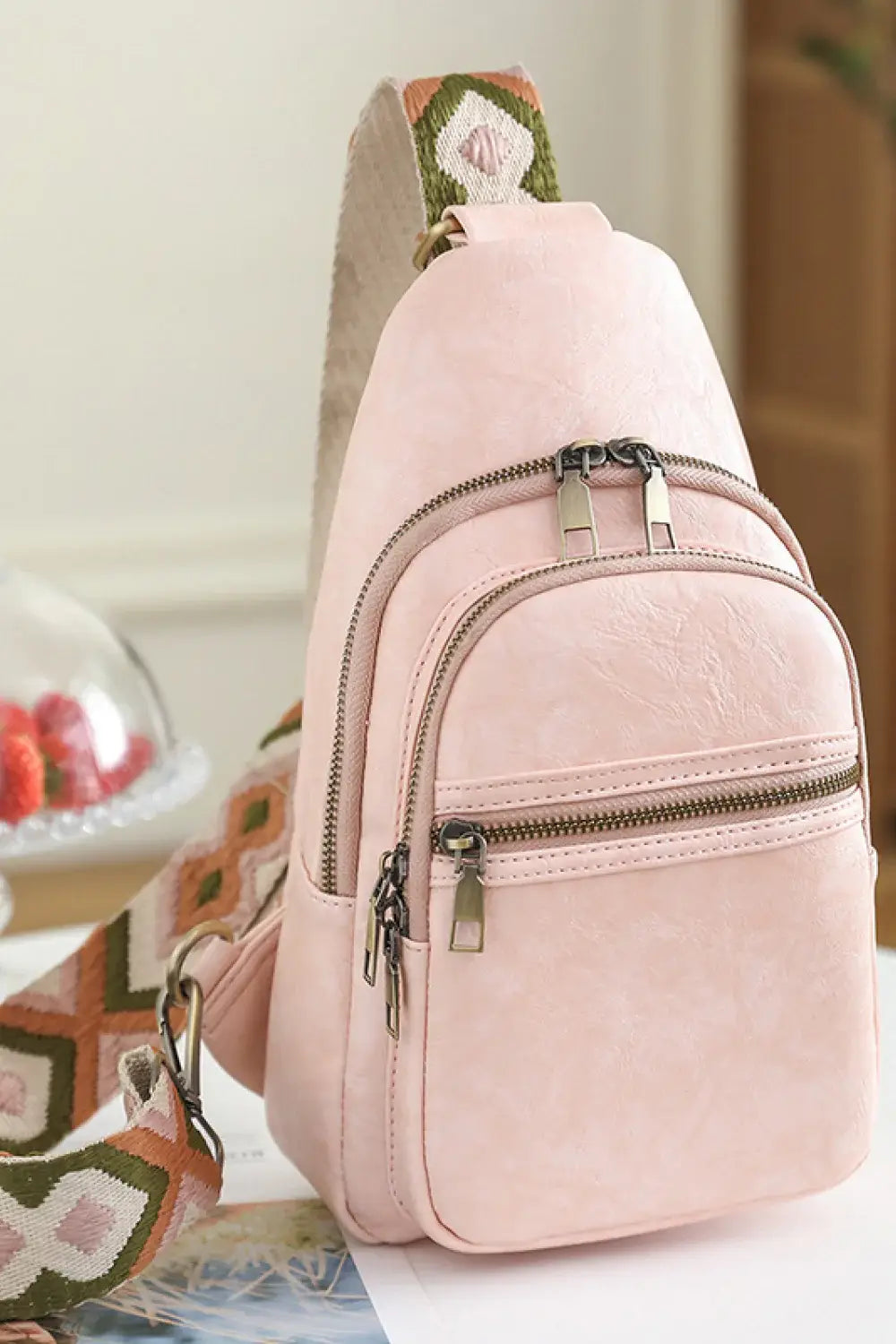 It's Your Time PU Leather Sling Bag - Trendsi - Flyclothing LLC