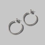 Zircon 925 Sterling Silver C-Hoop Earrings - Flyclothing LLC