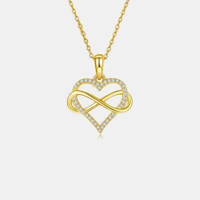 Moissanite 925 Sterling Silver Heart Shape Necklace - Trendsi - Flyclothing LLC