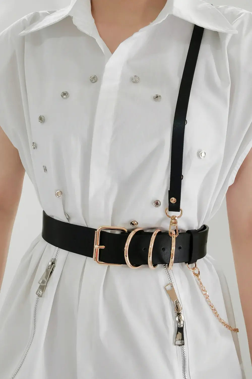 Punk PU Belt - Trendsi - Flyclothing LLC