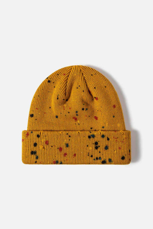 Confetti Rib-Knit Cuff Beanie - Trendsi - Flyclothing LLC