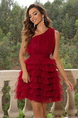 One-Shoulder Sleeveless Dress - Trendsi - Flyclothing LLC