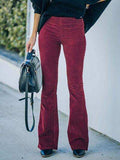 High Waist Bootcut Pants - Trendsi - Flyclothing LLC