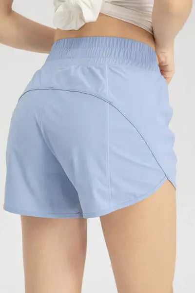 Elastic Waist Active Shorts - Trendsi - Flyclothing LLC