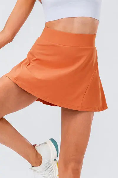 High Waist Pleated Active Skirt - Trendsi - Flyclothing LLC