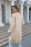 Open Front Dropped Shoulder Cardigan with Pocket - Trendsi - Flyclothing LLC