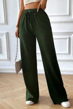 Drawstring Wide Leg Pants with Pocketed - Trendsi - Flyclothing LLC
