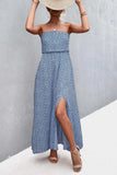 Strapless Split Maxi Dress - Trendsi - Flyclothing LLC