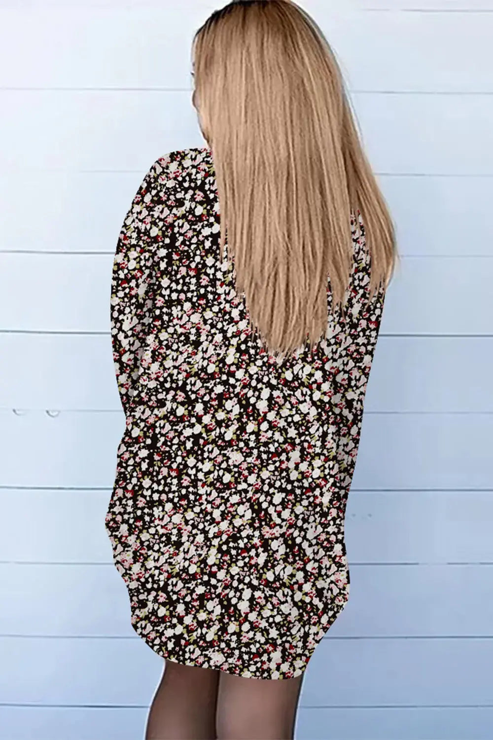 Printed Long Sleeve Cardigan - Trendsi - Flyclothing LLC