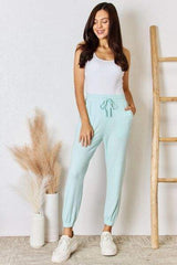 RISEN Full Size Drawstring Ultra Soft Knit Jogger - Trendsi - Flyclothing LLC