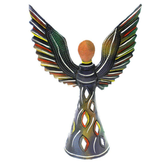 Hand Painted 9 Inch Standing Metal Angel - Croix des Bouquets (H) - Croix des Bouquets (H)