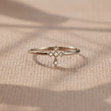 925 Sterling Silver Cross Ring - Trendsi