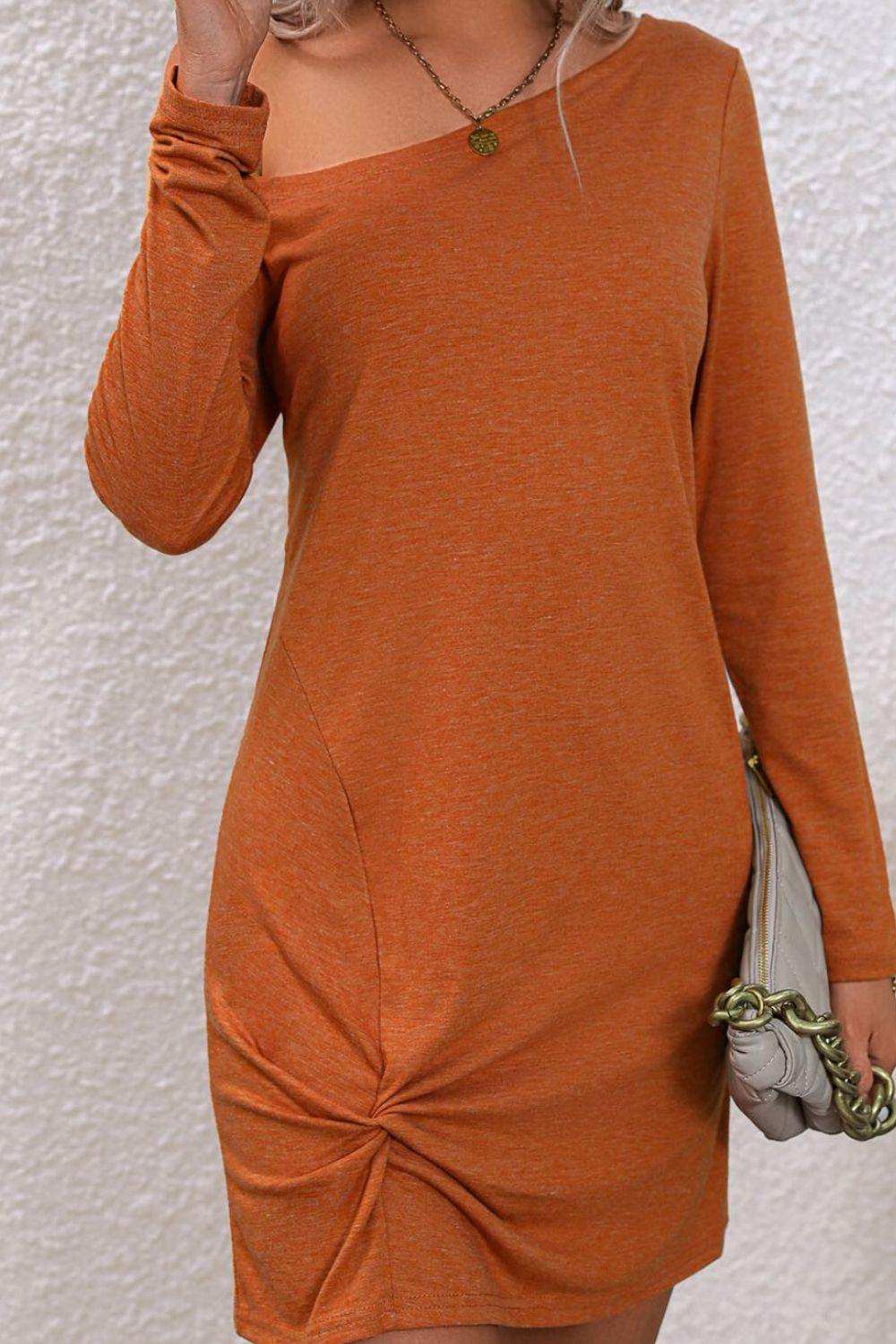 Twisted One-Shoulder Mini Dress - Trendsi - Flyclothing LLC