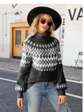 Turtleneck Lantern Sleeve Sweater - Trendsi - Flyclothing LLC
