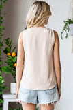 Knot Detail V-Neck Tank - Trendsi - Flyclothing LLC