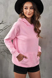 Dropped Shoulder Kangaroo Pocket Hoodie - Trendsi