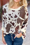 Contrast Round Neck Drop Shoulder Sweater - Trendsi - Flyclothing LLC