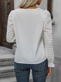 V-Neck Flounce Sleeve Blouse - Trendsi