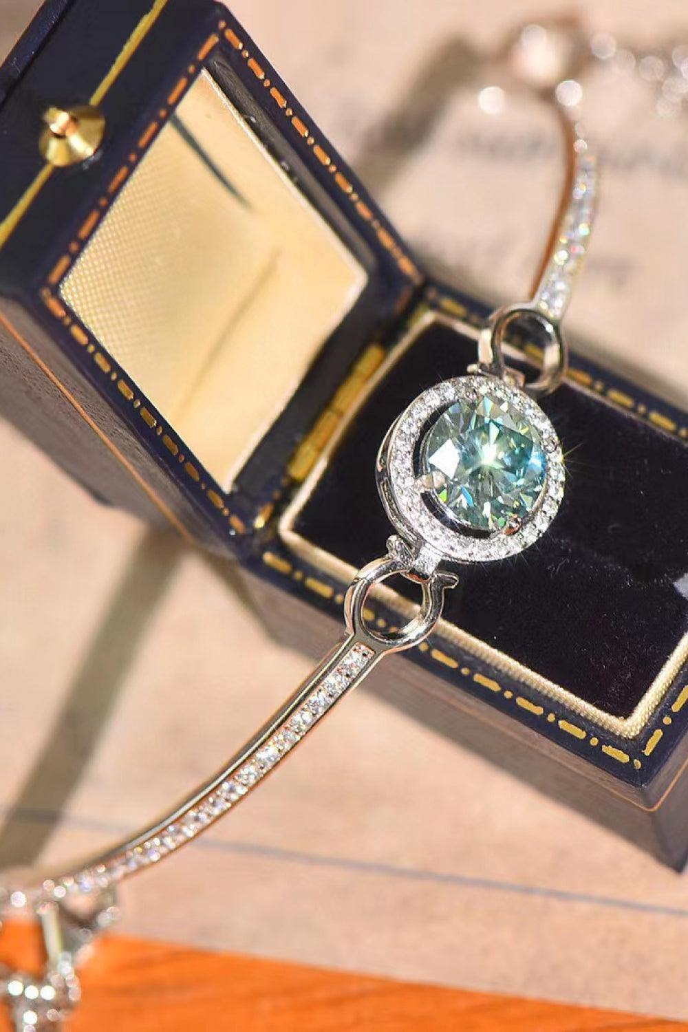 Moissanite 18K Platinum-Plated Bracelet - Trendsi