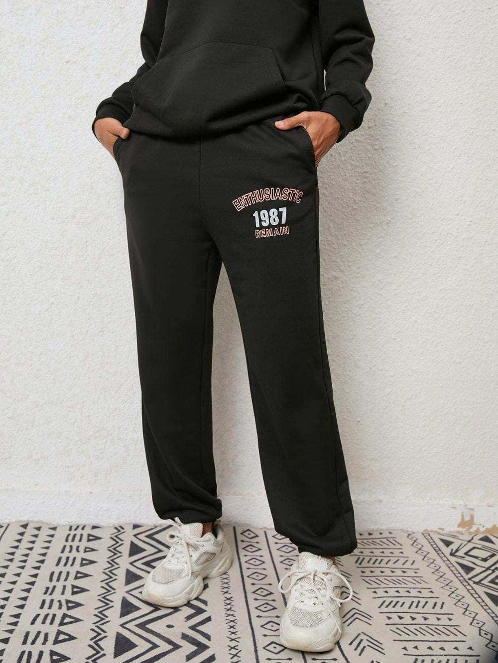 Graphic Hoodie and Sweatpants Set - Trendsi - Flyclothing LLC
