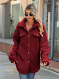 Button Down Collared Coat - Trendsi - Flyclothing LLC