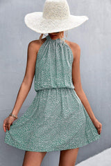 Floral Tied Sleeveless Mini Dress - Trendsi - Flyclothing LLC