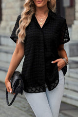 Button Up Short Sleeve Shirt - Trendsi - Flyclothing LLC