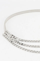 Metal Triple-Layered Chain Belt - Trendsi - Flyclothing LLC