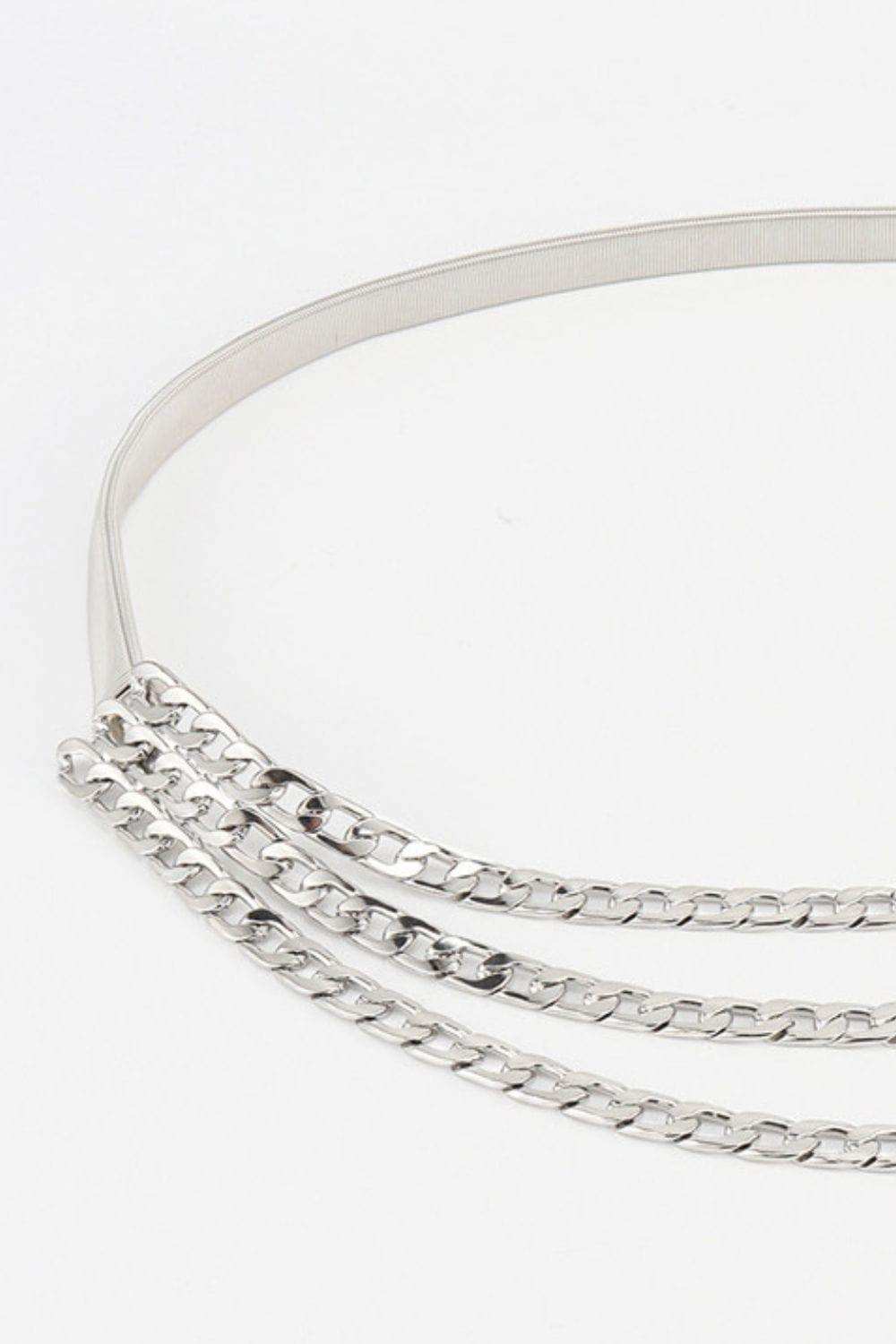 Metal Triple-Layered Chain Belt - Trendsi - Flyclothing LLC