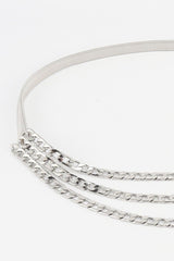 Metal Triple-Layered Chain Belt - Trendsi