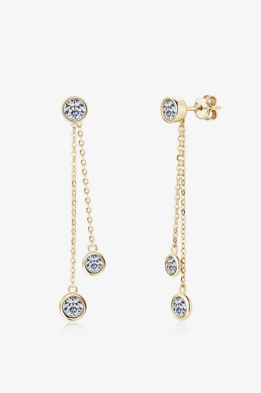 2.6 Carat Moissanite 925 Sterling Silver Earrings - Trendsi