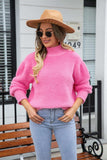 Turtle Neck Long Sleeve Pullover Sweater - Trendsi - Flyclothing LLC