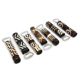 African Batik Bone Bottle Opener, Mixed Designs - Jedando - Flyclothing LLC