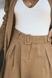 Longline Blazer and Shorts Set with Pockets - Trendsi - Flyclothing LLC