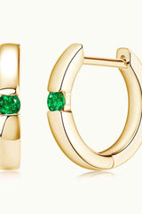 Lab-Grown Emerald Earrings - Trendsi