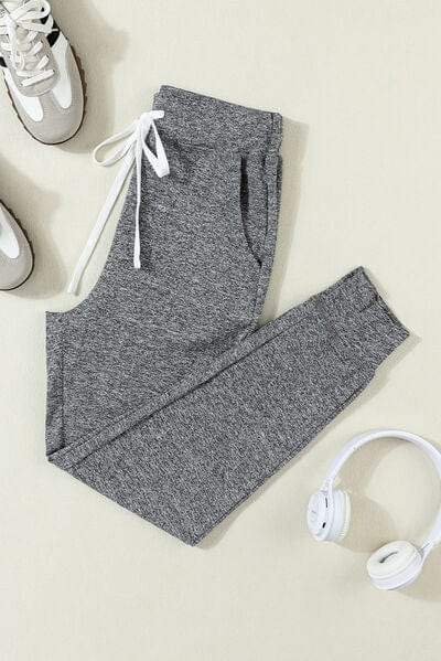 Drawstring Joggers with Pockets - Trendsi - Flyclothing LLC