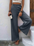 Full Size High Waist Wide Leg Pants - Trendsi - Flyclothing LLC