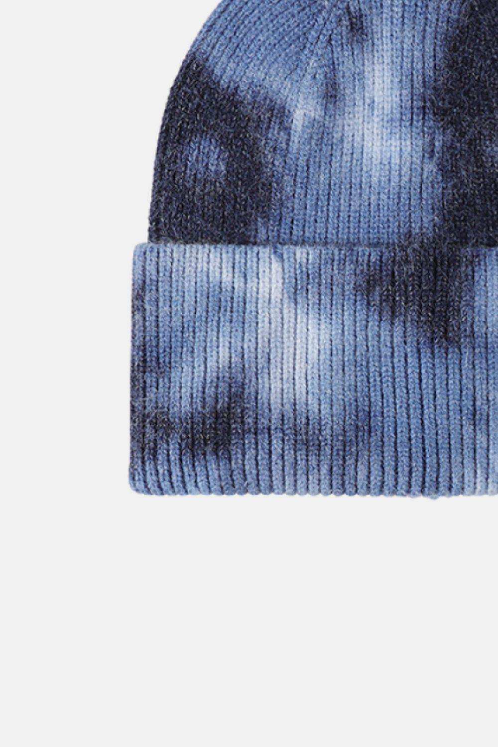Tie-Dye Cuffed Rib-Knit Beanie Hat - Trendsi - Flyclothing LLC