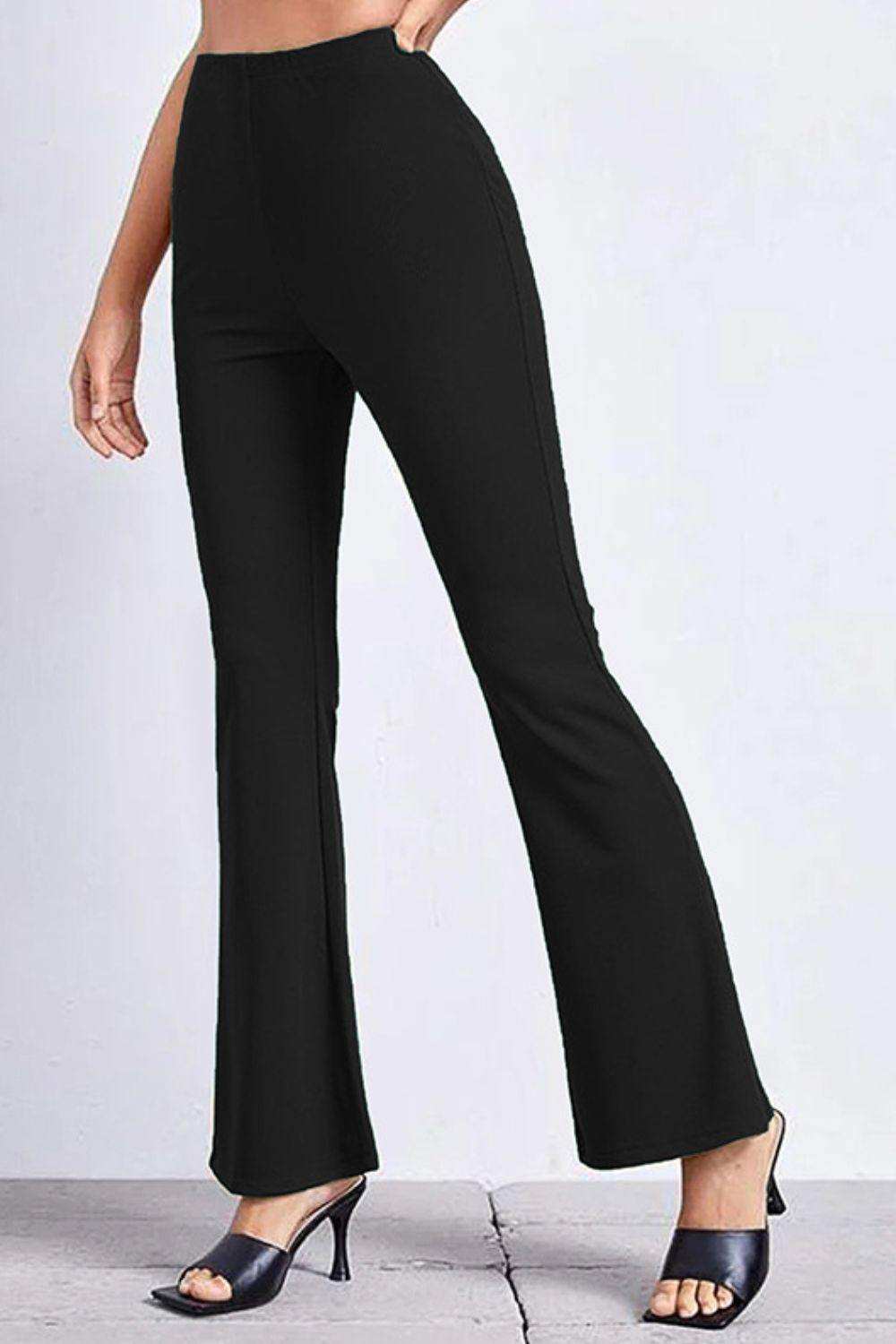 High Rise Flare Pants - Trendsi
