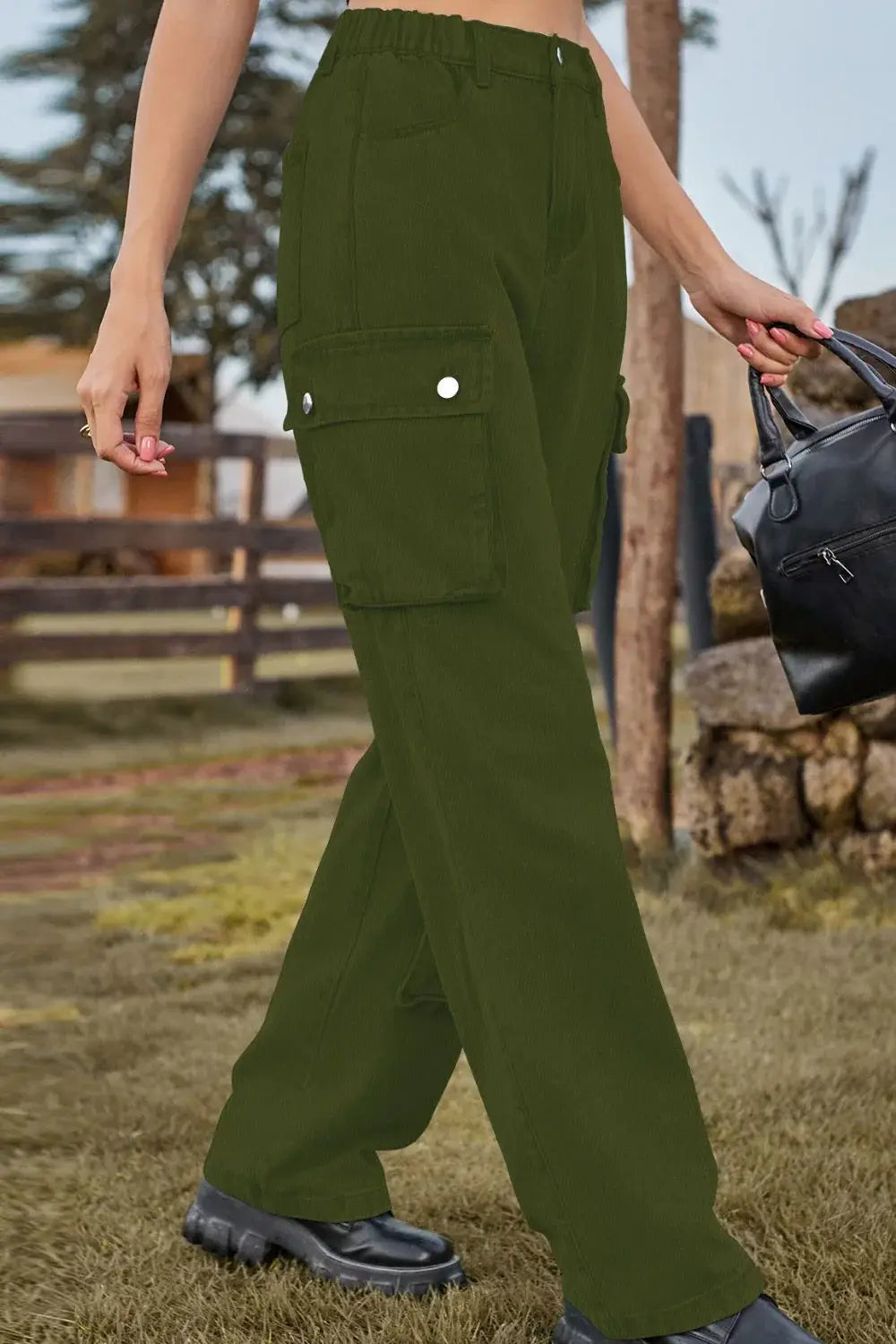 Loose Fit Long Jeans with Pockets - Trendsi - Flyclothing LLC