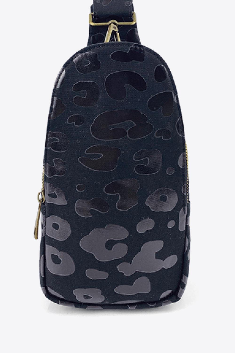Printed PU Leather Sling Bag - Trendsi