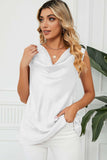 Ruched Cowl Neck Tank - Trendsi - Flyclothing LLC