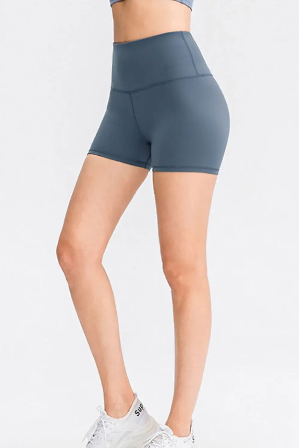 Wide Waistband Sports Shorts - Trendsi - Flyclothing LLC
