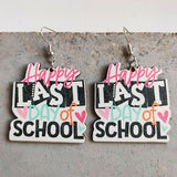School Theme Wooden Dangle Earrings - Trendsi