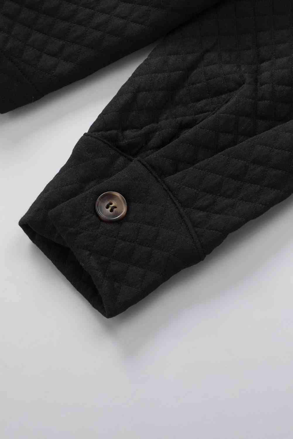 Button Down Collared Jacket - Trendsi - Flyclothing LLC