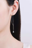 Moissanite 925 Sterling Silver Threader Earrings - Trendsi - Flyclothing LLC