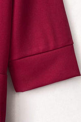 Mock Neck Tie-Waist Half Sleeve Jumpsuit - Trendsi - Flyclothing LLC