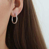 Titanium Steel Huggie Earrings - Trendsi - Flyclothing LLC